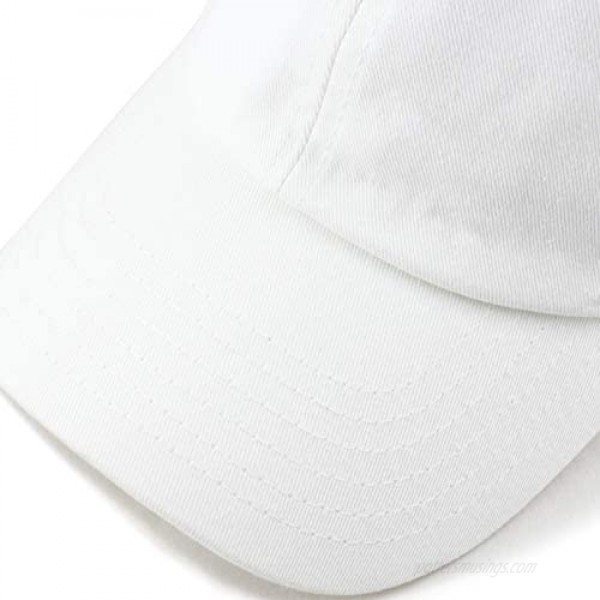 The Hat Depot Unisex Blank Washed Low Profile Cotton Dad Hat Baseball Cap