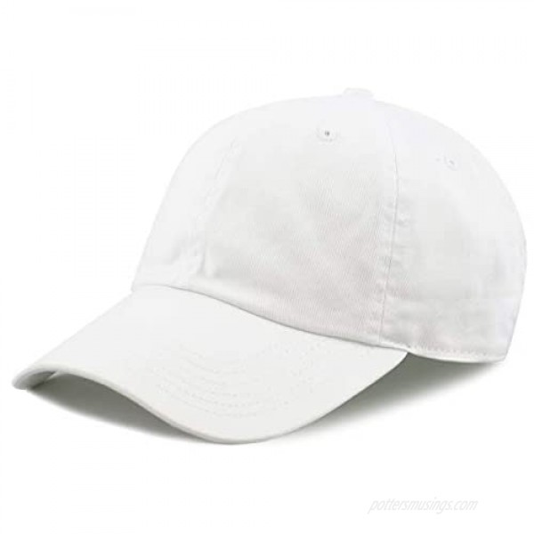 The Hat Depot Unisex Blank Washed Low Profile Cotton Dad Hat Baseball Cap