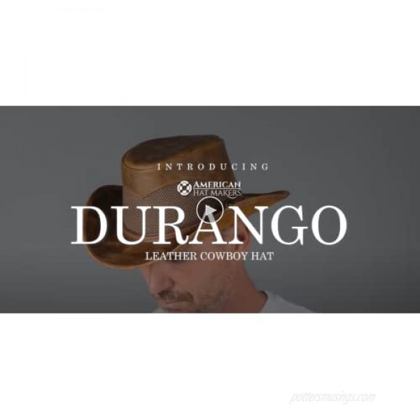 American Hat Makers Durango Leather Mesh Cowboy Hat — Handcrafted Breathable