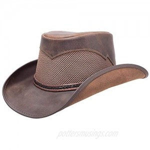 American Hat Makers Durango Leather Mesh Cowboy Hat — Handcrafted  Breathable