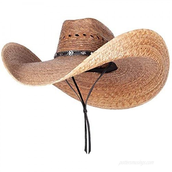 AS YOU WISH Mexican Style Super Wide Brim Straw Cowboy Summer Hat