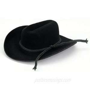 Darice Cowboy Hat with Rope Trim 2 inches Black
