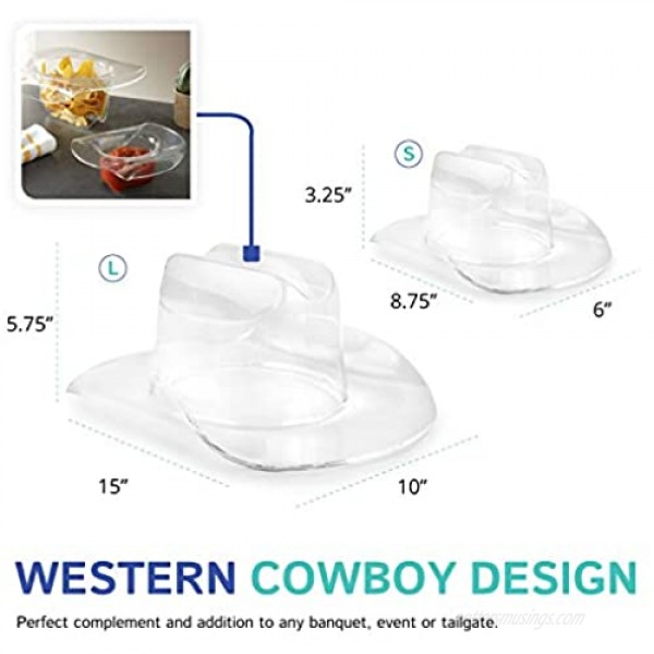 Huang Acrylic Cowboy Hat (Large) for decor chip and dip bowl costumes