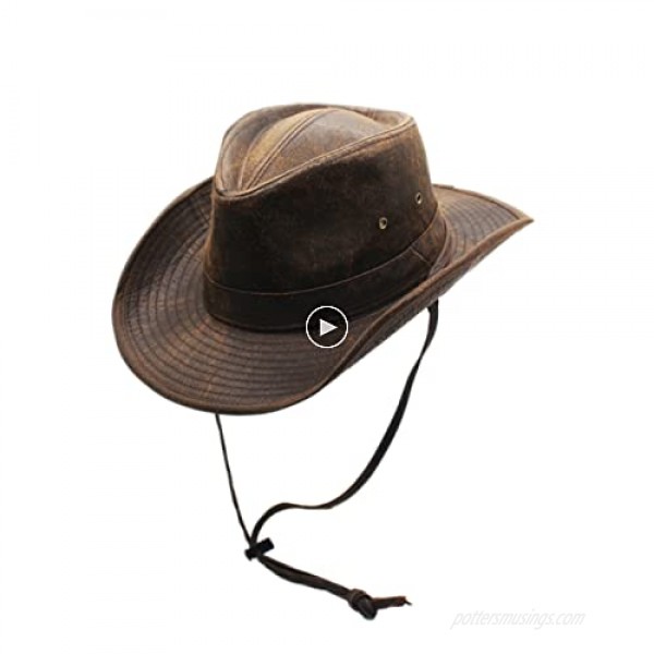 Weathered Outback Outdoorsmen Shapeable Hat Silver Canyon Brown