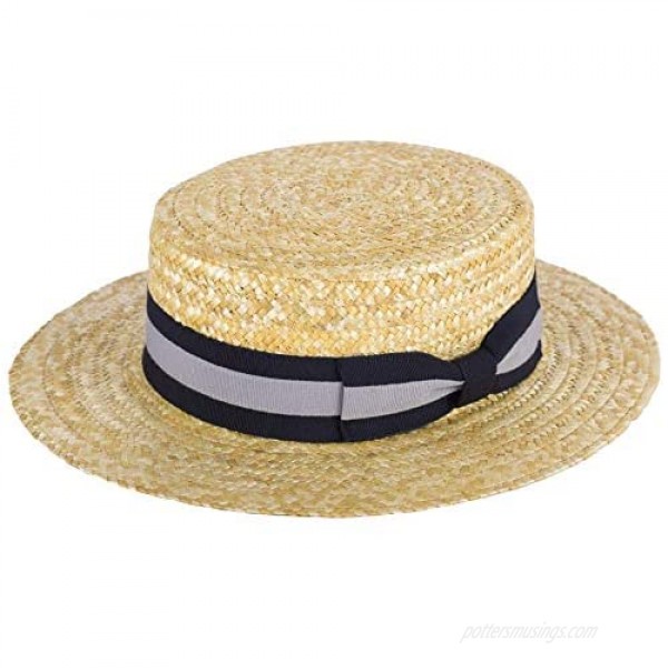 ZAKIRA Straw Boater Hat Handmade in Italy