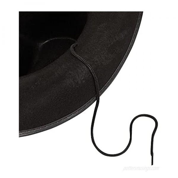 Zodaca Black Cowboy Hat for Men with Silver Star Studs (One Size)