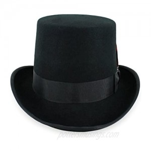 Belfry Mens Top Hat Satin Lined Topper 100% Wool in Black Grey Navy Pearl