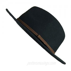 Fedora Hats for Men by King & Fifth | Wide Brim Fedora with Low Crown + Felt Fedora Hat