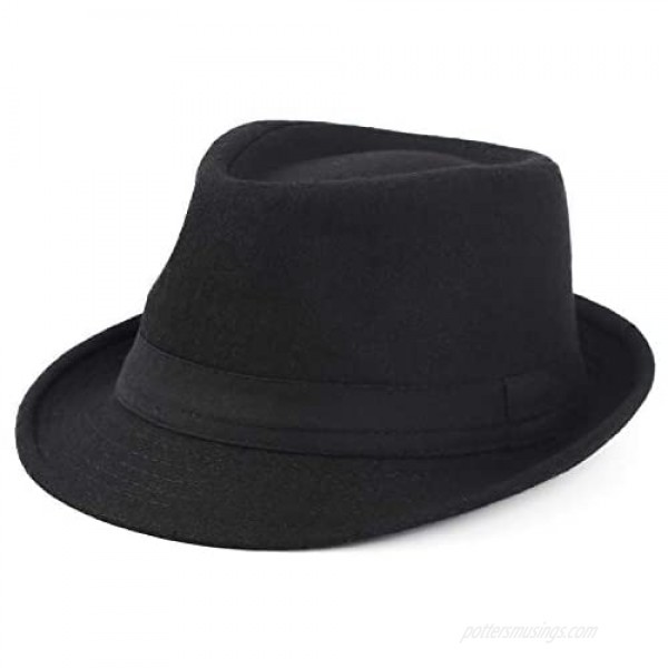 Melesh Unisex Classic Trilby Fedora Hat