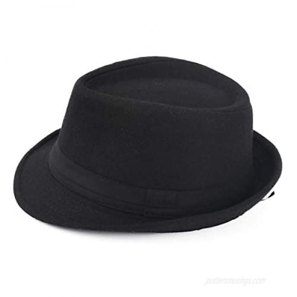 Melesh Unisex Classic Trilby Fedora Hat