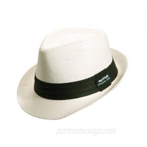 Panama Jack Solid Ribbon Fedora Hat with Black Band