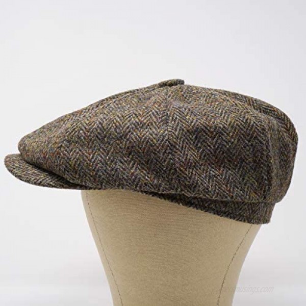 Borges & Scott Lomond Newsboy Cap - 100% Handwoven Wool - Harris Tweed - Water Resistant