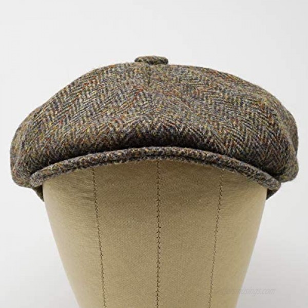 Borges & Scott Lomond Newsboy Cap - 100% Handwoven Wool - Harris Tweed - Water Resistant