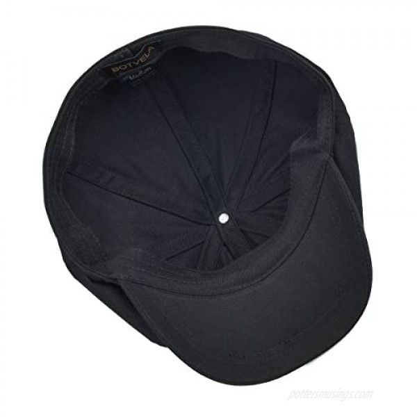 BOTVELA Men's 8 Piece Newsboy Flat Cap 100% Cotton Gatsby Ivy Golf Cabbie Hat
