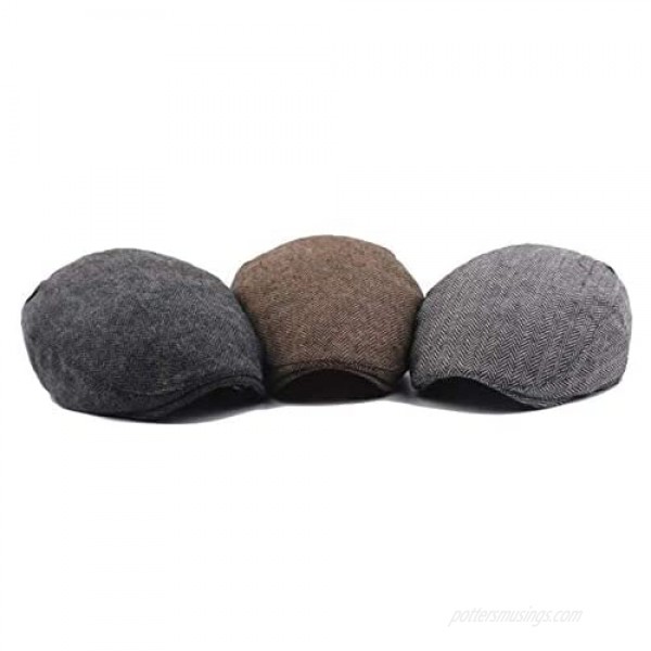 Celtic Circus Irish Tweed Ivy Cap for Men | Beret Cabbie Flat Traveling Hat | Wool & Polyester