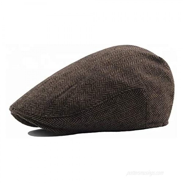 Celtic Circus Irish Tweed Ivy Cap for Men | Beret Cabbie Flat Traveling Hat | Wool & Polyester