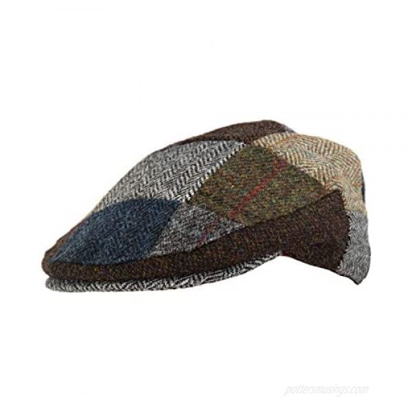Genuine Harris Tweed Patch Flat Cap Men and Women Made by Glen Appin of Scotland Similar to Irish Tweed