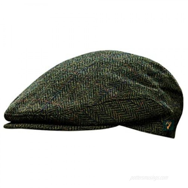 Mucros Weavers Men's Donegal Tweed Cap - Green