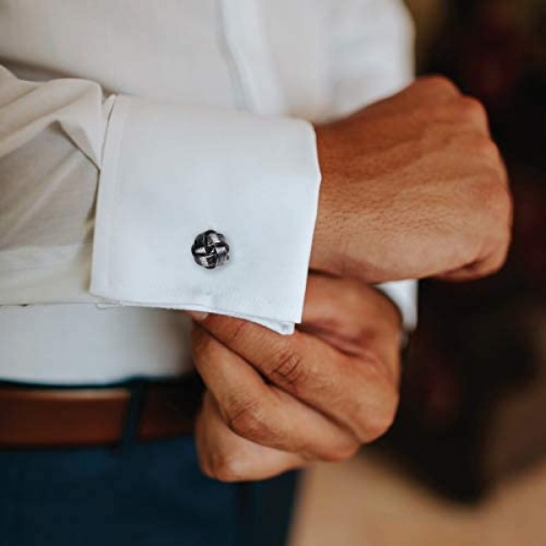 BodyJ4You 9PC Cufflinks Tie Clip Set Button Shirt Business Men Steel Jewelry Gift Box