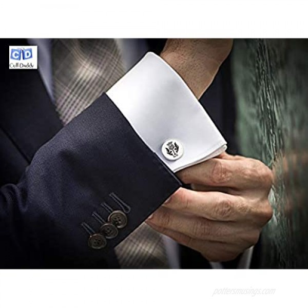 Cuff-Daddy Mens Fashion Unique Classic Woven Gold Knot Cufflinks with Presentation Jewelry Box Suitable for Gifting Special Occasions Business Shirt Studs Classic Design Cufflinks