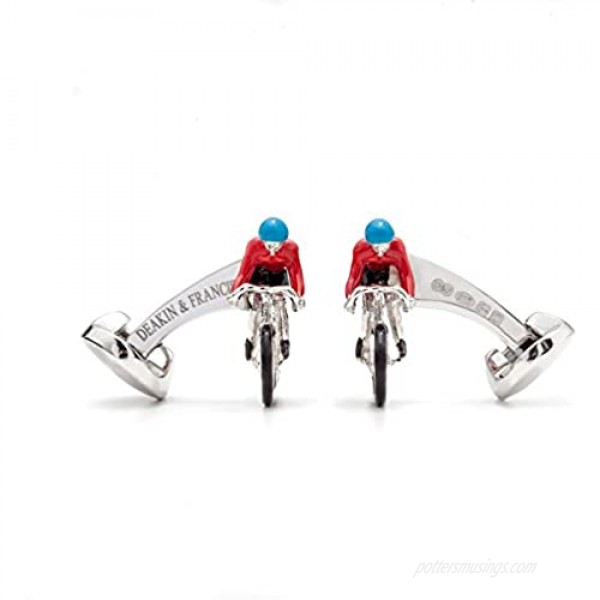 Deakin and Francis Men's Bike Rider Cufflinks - Sterling Silver