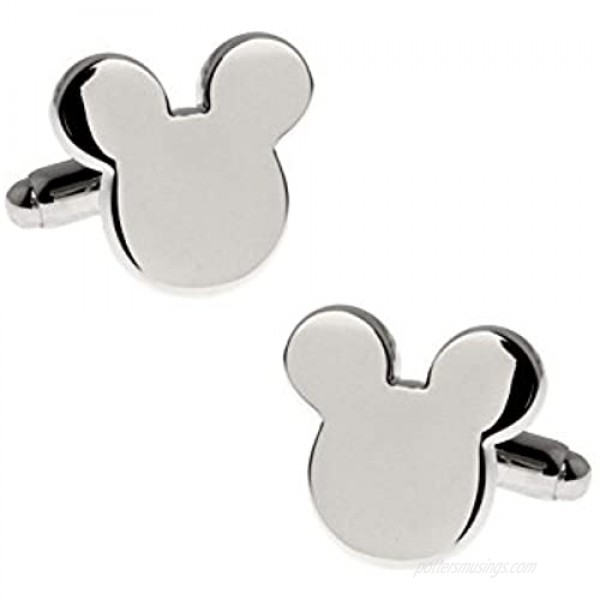 Disney Mickey Mouse Polished Silver Cufflinks - Cuff Links