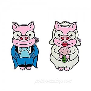 Goellnerd Piggy Wedding Cufflinks