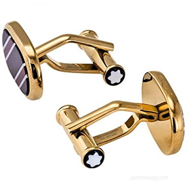 Montblanc Iconic Cufflinks Stainless steel Lacquer 118614