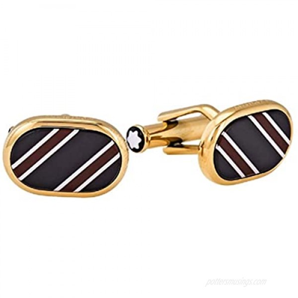 Montblanc Iconic Cufflinks Stainless steel Lacquer 118614