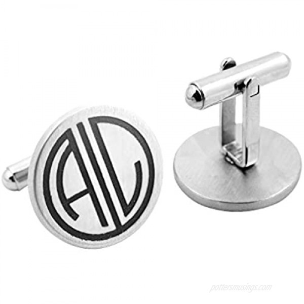 MUEEU Groom Wedding Cufflinks Engraved of All The Walks We Have Take Square Round Cuff Link Tie Clip