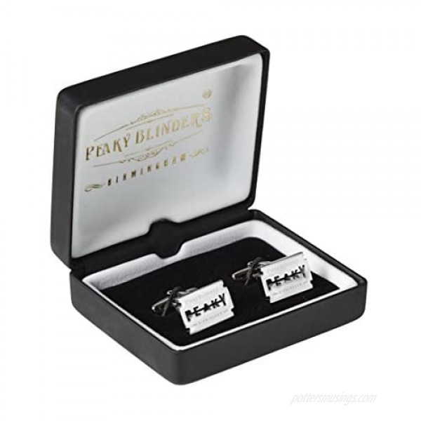 Peaky Blinders Cufflinks with Presentation Box Silver