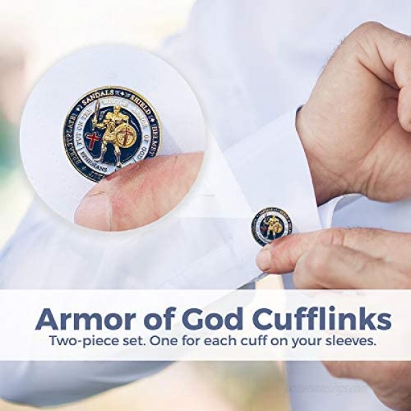 Rystinworks Armor of God Cufflinks Boxed Ephesians 6:10