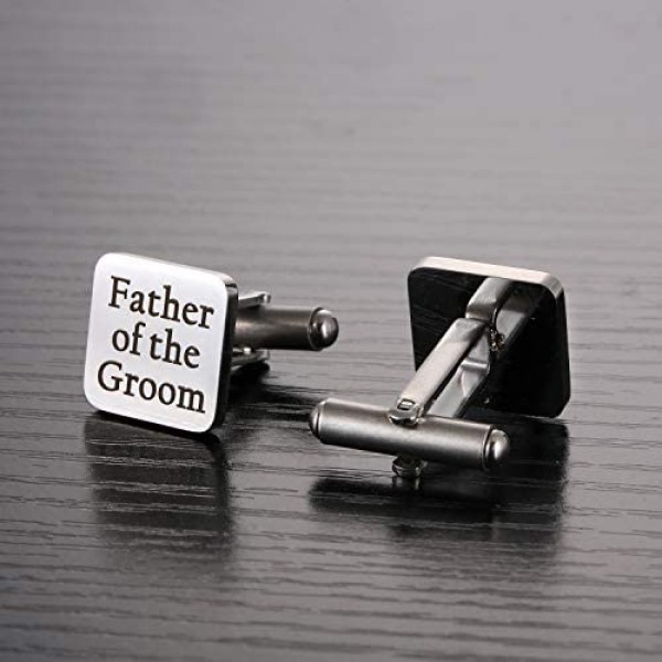 Ukodnus Father of The Groom Cufflinks Father of The Groom Gift from Son for Wedding Proud to be Your Son Cuff Links