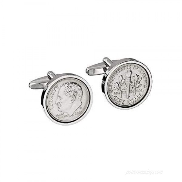 Worldcoincufflinks -10th Wedding Anniversary - Tin Anniversary - Genuine 2011 Mint Coin Cufflinks