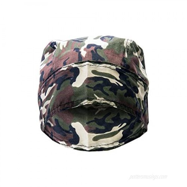 Elephant Brand Skull Caps – 100% Cotton in Patterned and Plain Colors Pack of 3