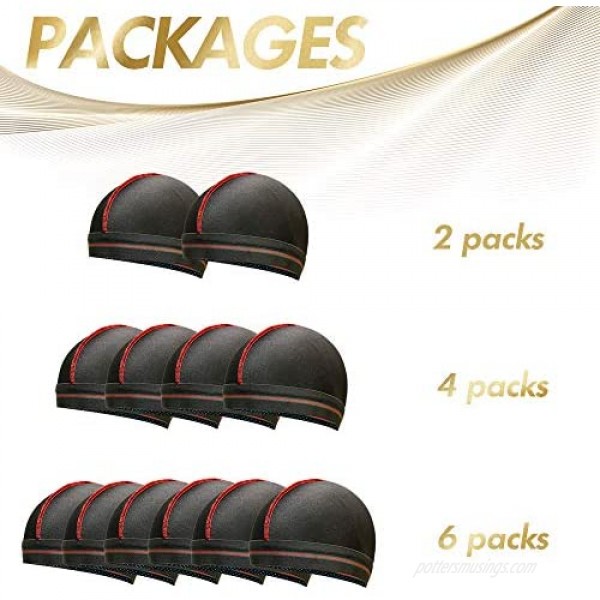 Silky Elastic Wave Cap Stocking Compression Caps for Men 360 540 and 720 Waves