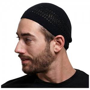 SnugZero - 100% Cotton Lattice-Knit Skull Cap Beanie Kufi | Solid Colors and Cool Designs for Everyday Wear