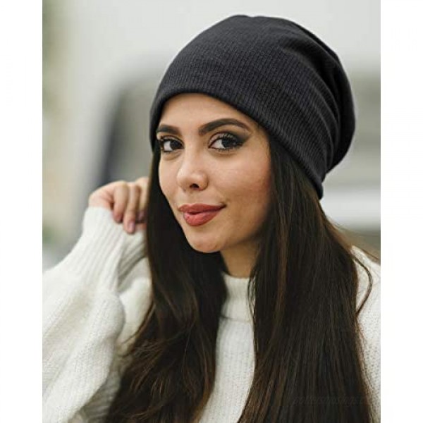 Trendy Stylish Beanie of Quality Knit Fabric Breathability & Elasticity Skull Cap Hat