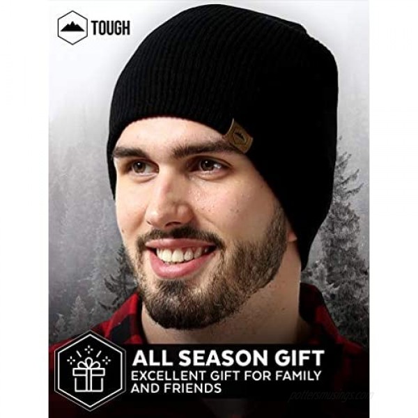Winter Beanie Knit Hats for Men & Women - Daily Knit Ribbed Cap - Warm & Soft Stylish Toboggan Skull Caps for Cold Weather