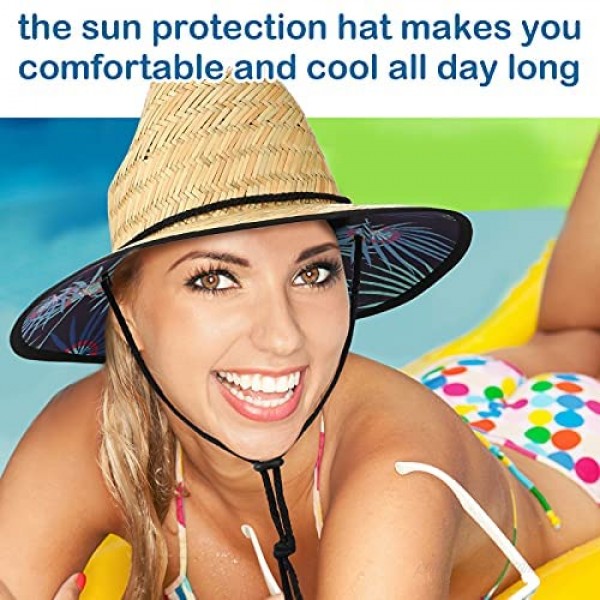 2 Pieces Outsider Sun Protection Hats Stylish Straw Hats Outdoor UV Protection Breathable Packable Beach Summer Hats for Men Women