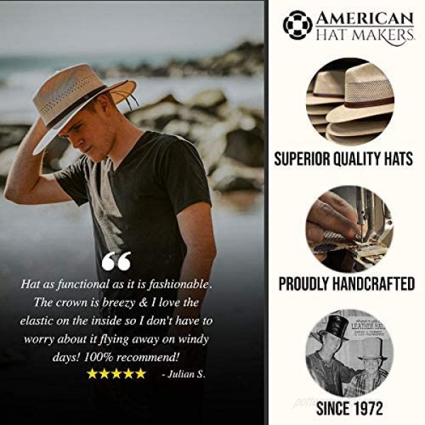 American Hat Makers Barcelona Straw Sun Hat — Handcrafted Stylish