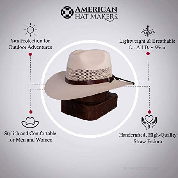 American Hat Makers Florence Straw Sun Hat — Handcrafted Lightweight