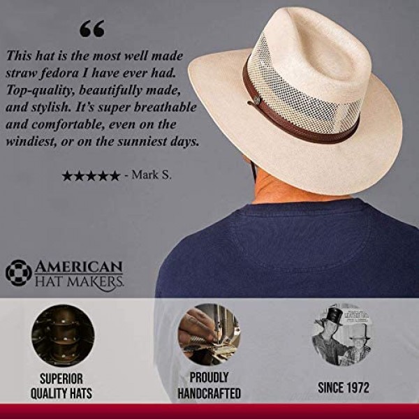 American Hat Makers Florence Straw Sun Hat — Handcrafted Lightweight