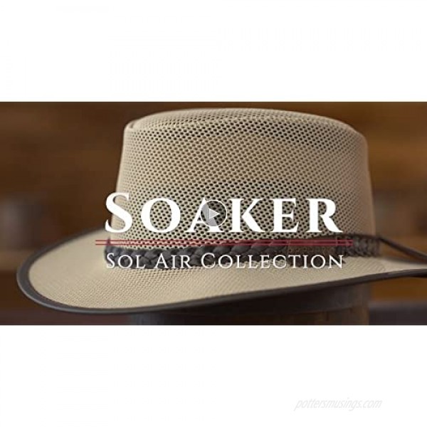 American Hat Makers Soaker Mesh Sun Hat for Men and Women — Handcrafted