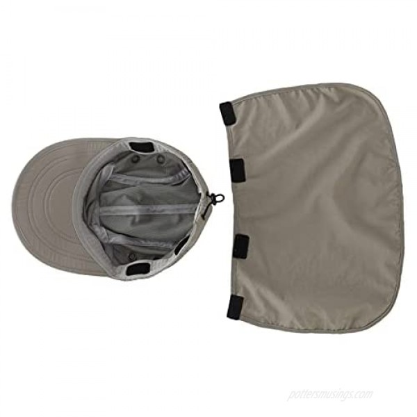 Connectyle Mens UV Sun Protection Cap Safari Hike Cap with Neck Flap Fishing Hat
