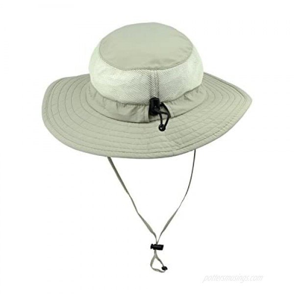 Foldable Boonie Fishing UV Sun Hat w/Vented Mesh Hiking & Outdoor Cap SPF 50+
