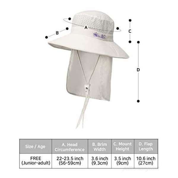 Hiking Gardening Sun Hat with Foldable Neck Flap Wide Brim Bucket Hat for Men Women