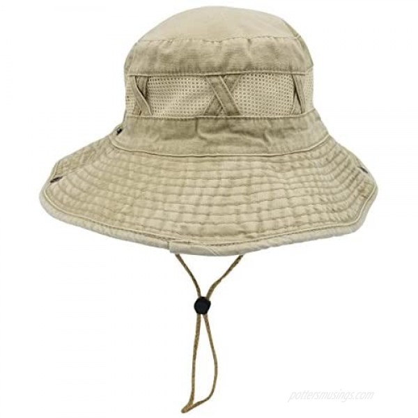Outdoor Summer Boonie Hat for Hiking Camping Fishing Operator Floppy Military Camo Sun Cap for Men or Women