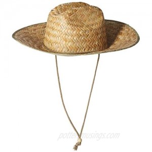 San Diego Hat Company Men's Straw Lifeguard Hat with Adjustable Chin Cord  Straw Hat for Men  Olive
