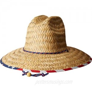 San Diego Hat Company Women's Rush Straw Lifeguard Hat with Fabric Band